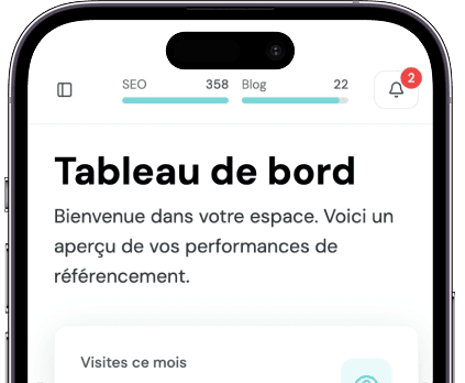 Aperçu du tableau de bord Maxooh sur smartphone